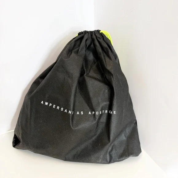 NWT Ampersand As Apostrophe Neon Green Leather Micro Tote Bag - Picture 8 of 8